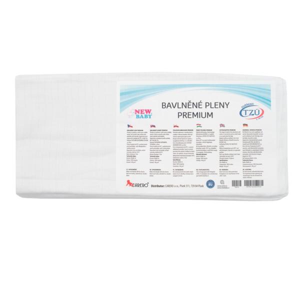 Bavlněné plenky NEW BABY 80×80 cm PREMIUM 10 ks