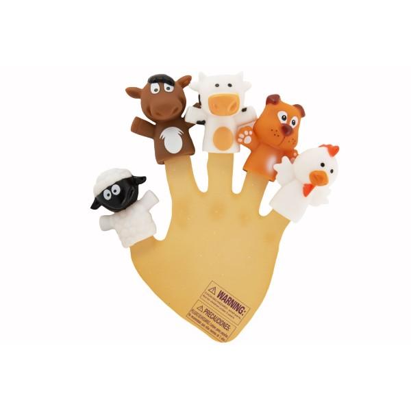 Prstová maňásek zvířátko domácí farma, guma 5cm (obrázek 4)