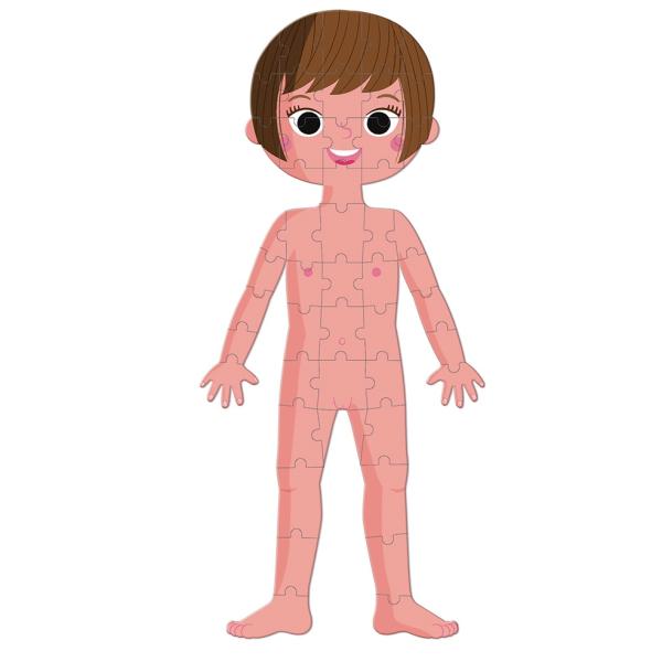 Janod Puzzle Vzdělávací Lidské tělo 50-75-100 ks (obrázek 3)