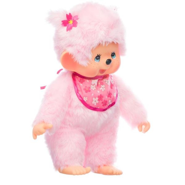 Monchhichi Mončiči dívka růžová s bryndáčkem 45cm