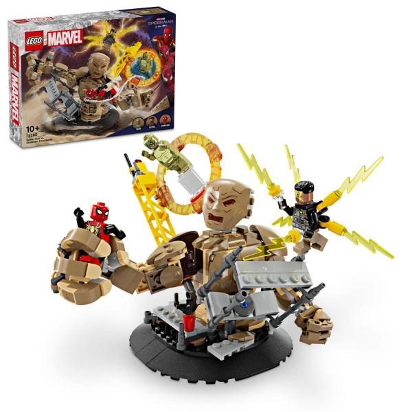 Lego | Marvel Spider-Man Vs. Uomo Sabbia: Battaglia Finale Con Minifigure Dei Cattivi, Gioco Di Ruolo Per Bambini, Bambine, Ragazzi E Ragazze, Idea Regalo Da Supereroi, Set Da No Way Home 76280-image
