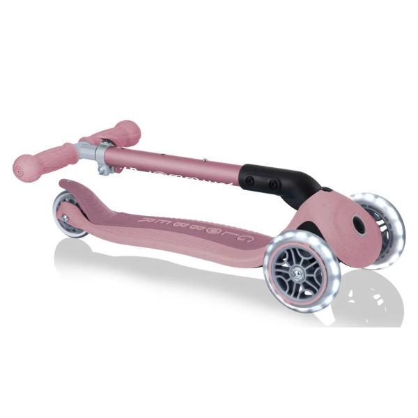 Globber koloběžka Junior Foldable lights Ecologic - Berry (obrázek 3)
