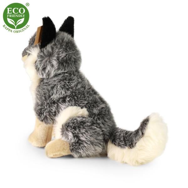 Plyšový vlk sedící 28 cm ECO-FRIENDLY (obrázek 4)