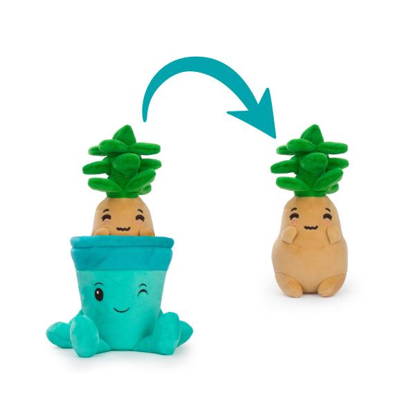 HUGGY POTS Rostlinka v zeleném květináči plyšová hračka 27cm