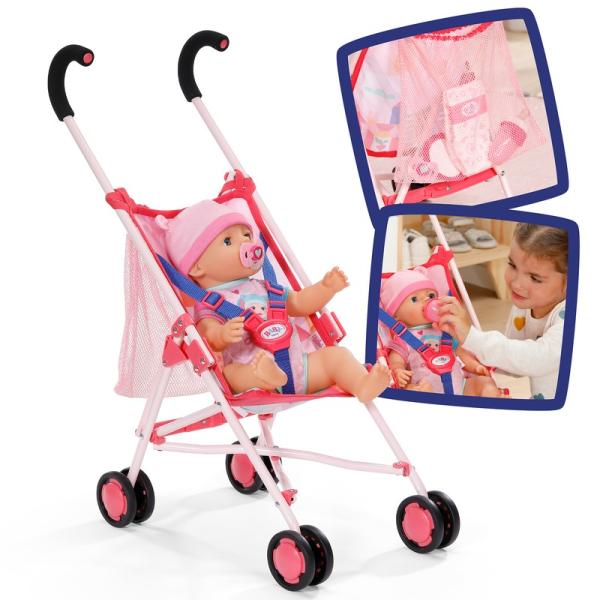 BABY born Golfový kočárek se síťovanou taškou - růžový (obrázek 3)
