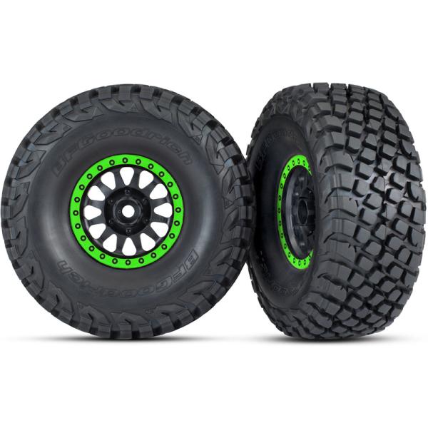 Traxxas koleso 3.2/2.2", disk Method Racing zelený, pneu Baja KR3 (2)