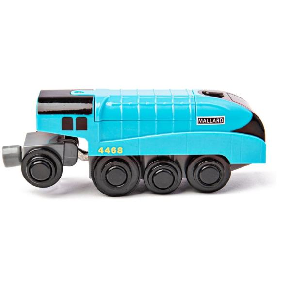 Bigjigs Rail Elektrická lokomotiva Mallard modrá
