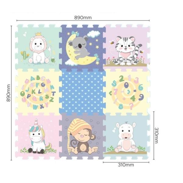 Mäkké bloky so zvieratkami naučné 32x32 cm