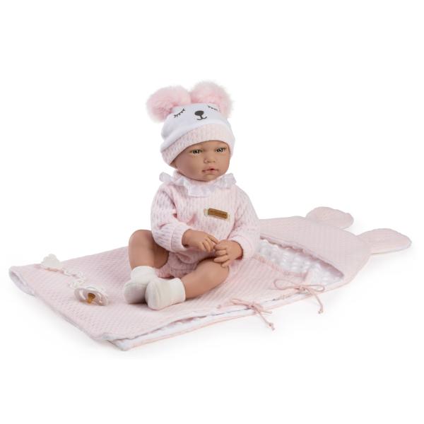 Guca 959 ANDREA - realistická bábika bábätko so zvukmi a mäkkým látkovým telom - 38 cm