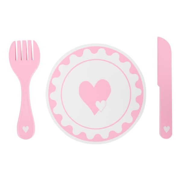 Small Foot Sada talířů s příborem Srdce (obrázek 3)