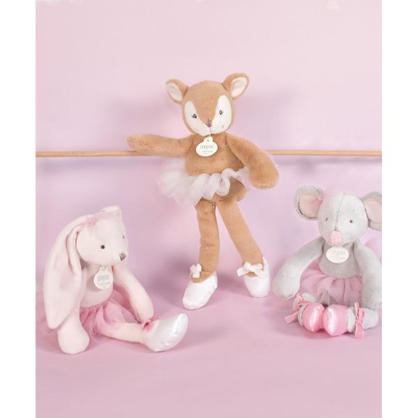 Doudou Plyšová hračka myška šedá balerína 30 cm (obrázek 3)