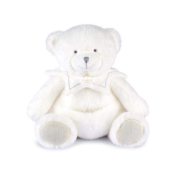 Doudou Dárková sada Plyšový medvídek s dečkou 30 cm béžový