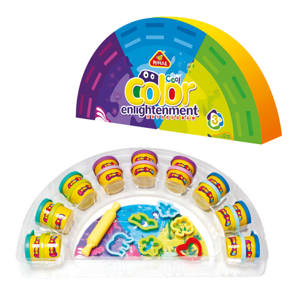 Velká sada plastelín 18ks studené barvy