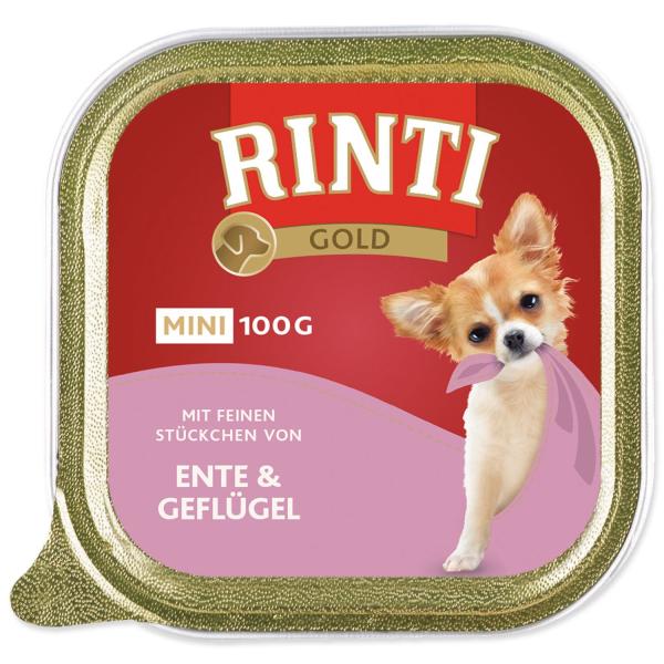 Vaschetta Rinti Gold Adult Mini Anatra e Pollame 100g