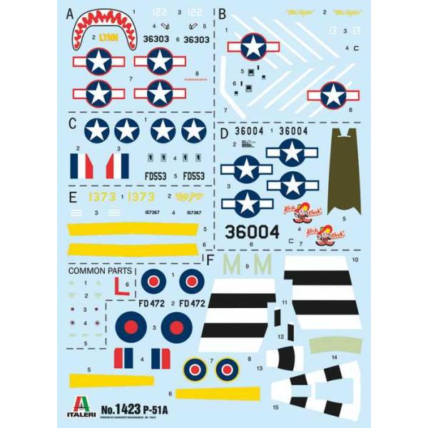 Model Kit letadlo 1423 – P-51A Mustang (1:72)