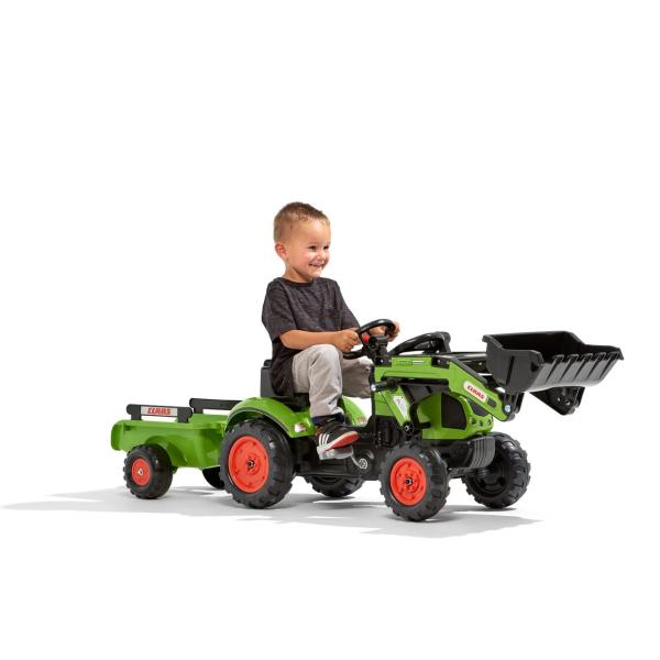 Falk Šlapací traktor 2040AM Claas Arion 410 s nakladačem a vlečkou - zelený (obrázek 3)