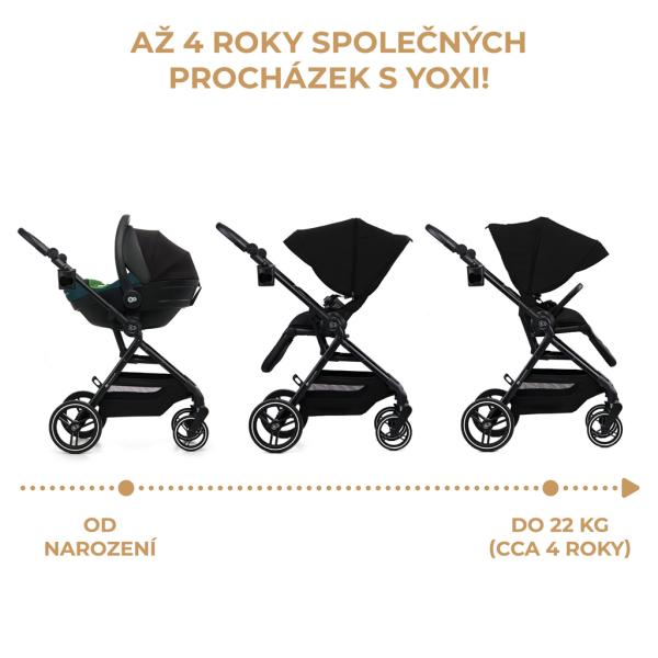 KINDERKRAFT SELECT Kočárek sportovní Yoxi Pure Black (obrázek 7)