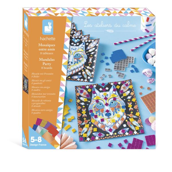 Janod Atelier Kreativní sada Maxi Mandaly pro přátele Mozaika 8 ks