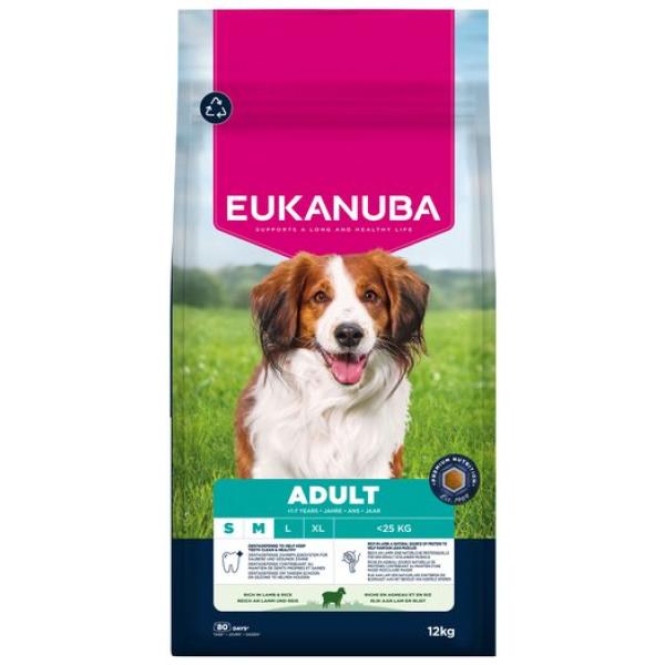 Krmivo EUKANUBA Adult Small and Medium bohaté na jehněčí 12 kg (obrázek 8)