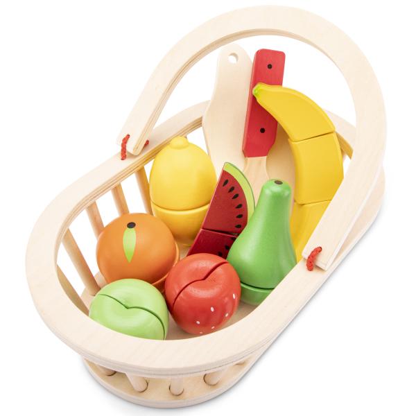 New Classic Toys Sada na krájení - košík s ovocem (obrázek 5)