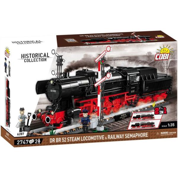 Cobi DRB Class 52 parní lokomotiva a návěstidlo, 1:35, 2745 k, 2 f