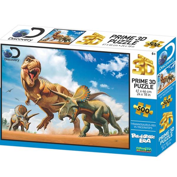 3D PUZZLE-T-rex versus Triceratops 500