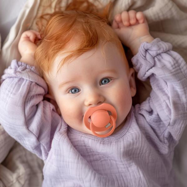 LOVI Dudlík silikonový dynamický Prime 6-18m 2ks Granola/Orange (obrázek 4)