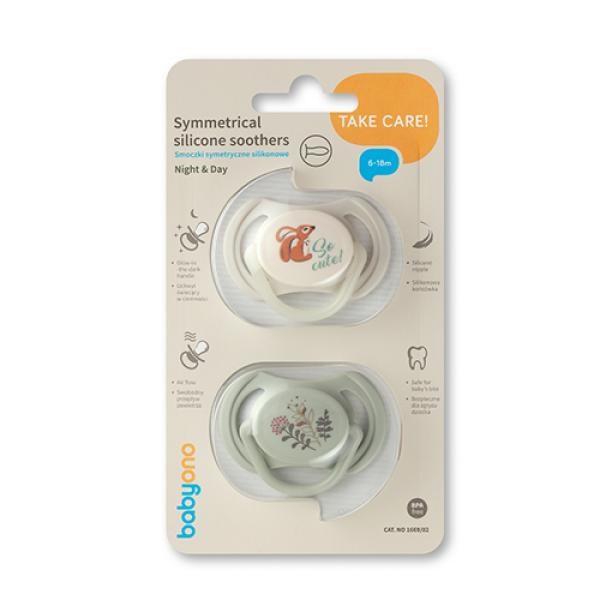 BABYONO Dudlíky silikonové symetrické 6-18m, 2 ks (obrázek 6)