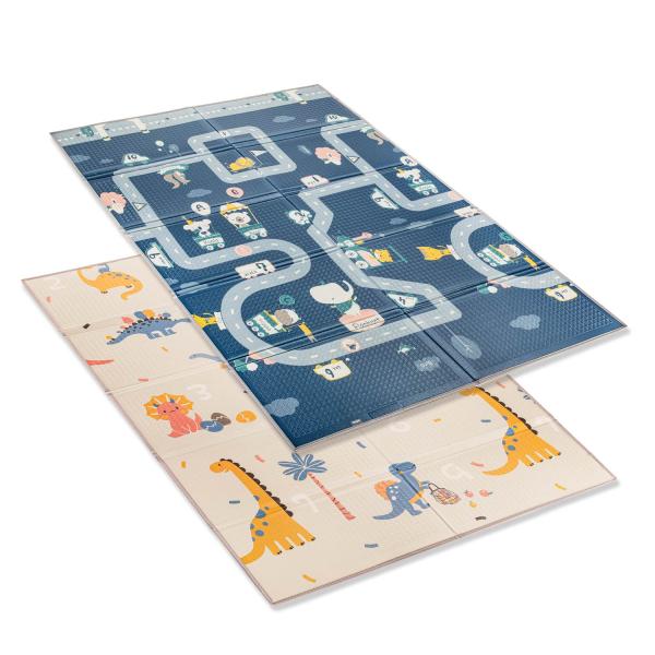 Multifunkční pěnová skládací podložka oboustranná 180x120, Dino