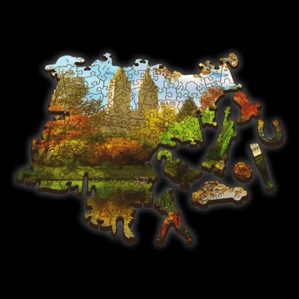 Trefl Dřevěné puzzle 501 - Central Park, Manhattan (obrázek 3)