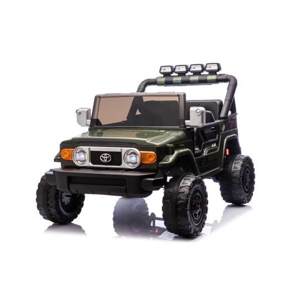 Elektrické autíčko Toyota FJ Cruiser XXL s pohonem 4×4, licencované (Dvou místné), zelené,