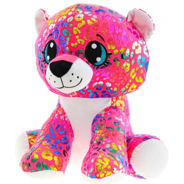 Leopard Rainbow plyšový barevný 24cm sedící