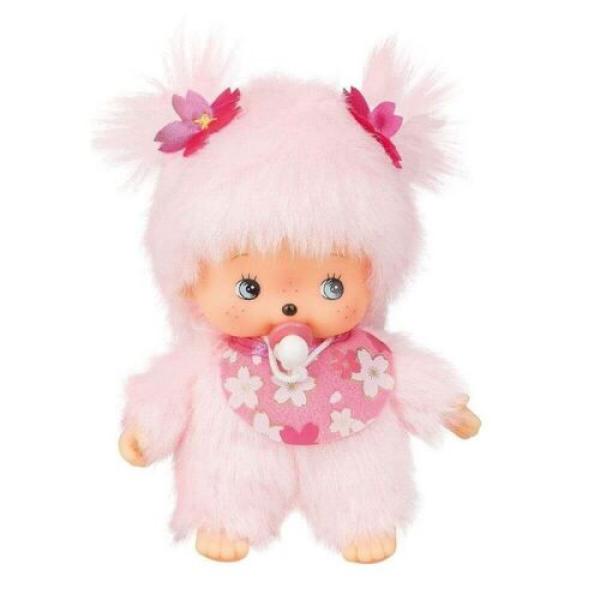 Monchhichi Bebiči dievča ružové Sakura s cumlíkom 15cm