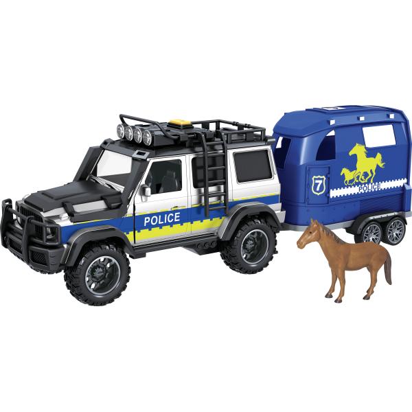 CITY SERVICE CAR - 1:14 - Auto della polizia con rimorchio e cavallo (con suoni e luci)
