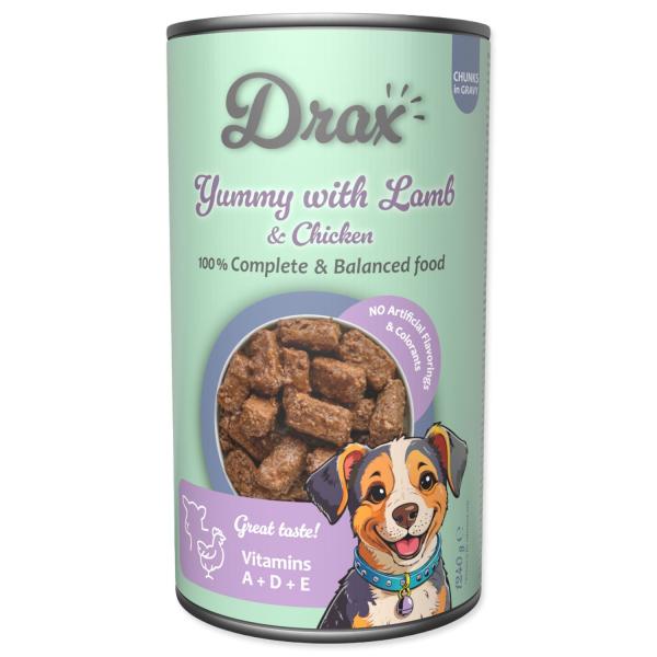 Konzerva Drax Adult s jehněčím a kuřecím masem 1240g (obrázek 5)