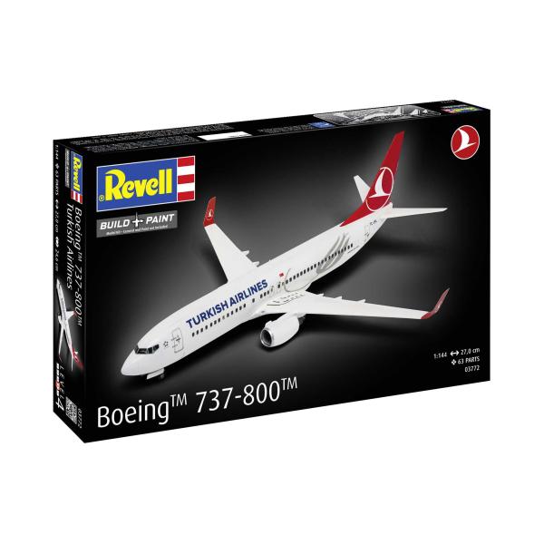 Plastic ModelKit letadlo 03772 - Boeing 737-800 "Turkish Airlines" (1:144)