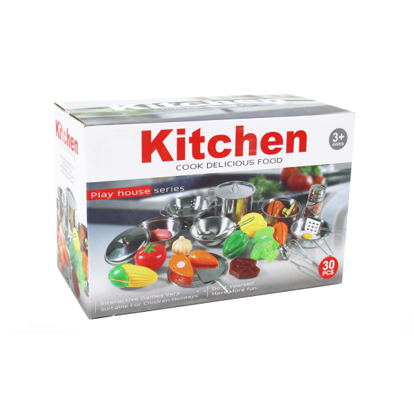 Kovová sada nádobí s příslušenstvím 30 ks