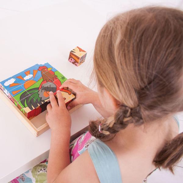 Bigjigs Toys Obrázkové kostky farma (obrázek 5)