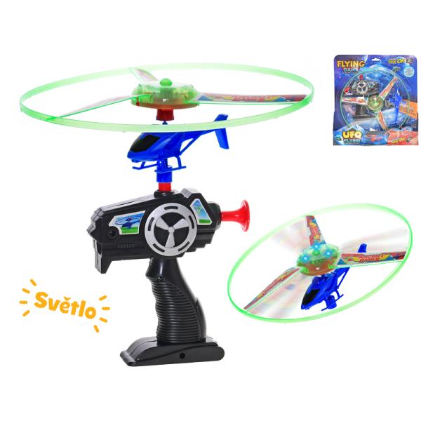 Vystřelovací létající vrtulník 25cm k natažení