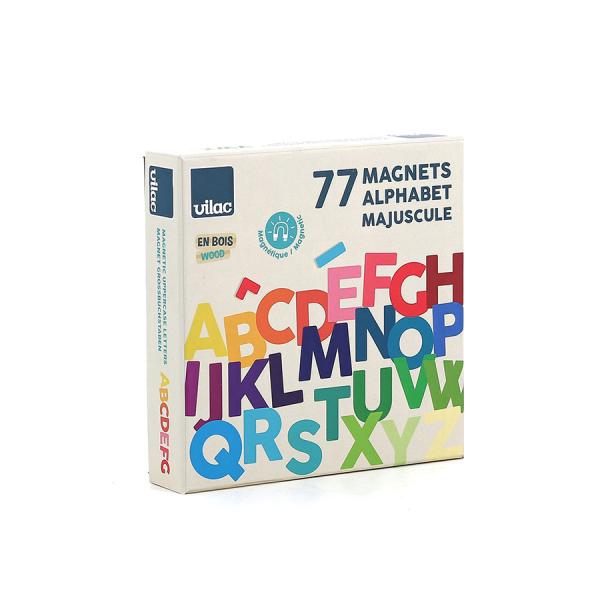 Vilac Dřevěná magnetická abeceda Velká písmena 77 ks (obrázek 5)