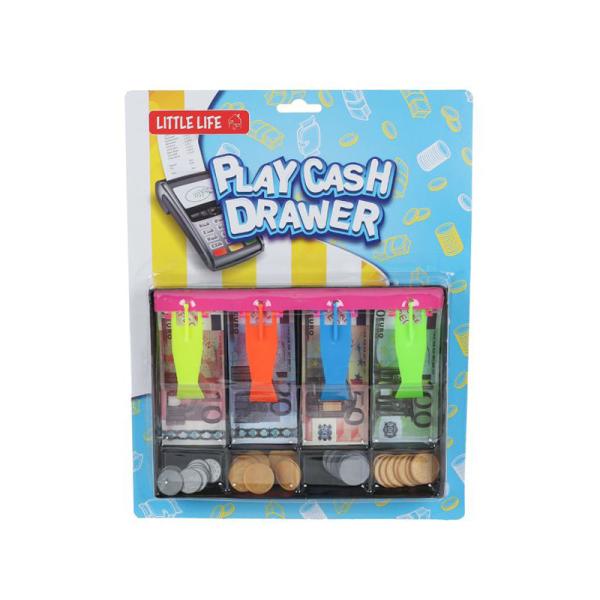 Pokladna 20x14,5cm s bankovkami a mincemi