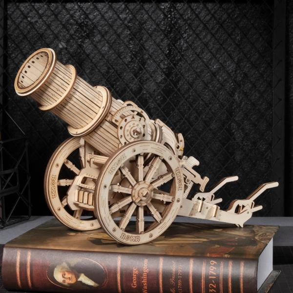 RoboTime 3D dřevěné mechanické puzzle Oblehací kanón (obrázek 4)