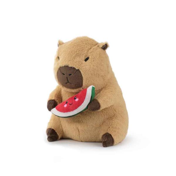 KAWAII Kapibara s melounem plyšová hračka 22 cm