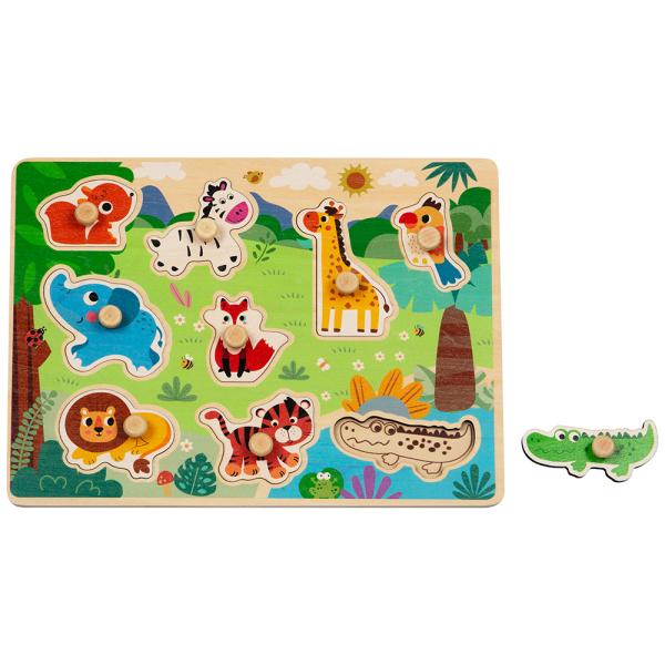 BABU - Dřevěné vkládací puzzle SAFARI