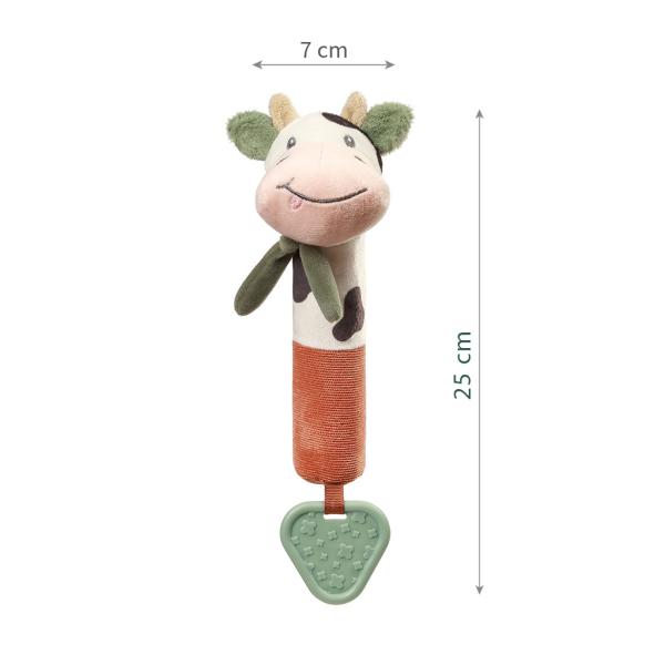 BABYONO Hračka pískací s kousátkem Cow Bingo 6m+ (obrázek 8)