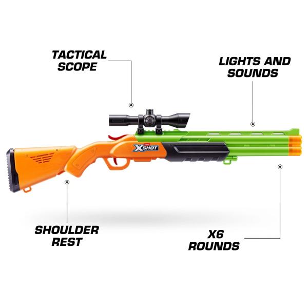 X-SHOT Puška se zaměřovačem (6 nábojů) (obrázek 4)