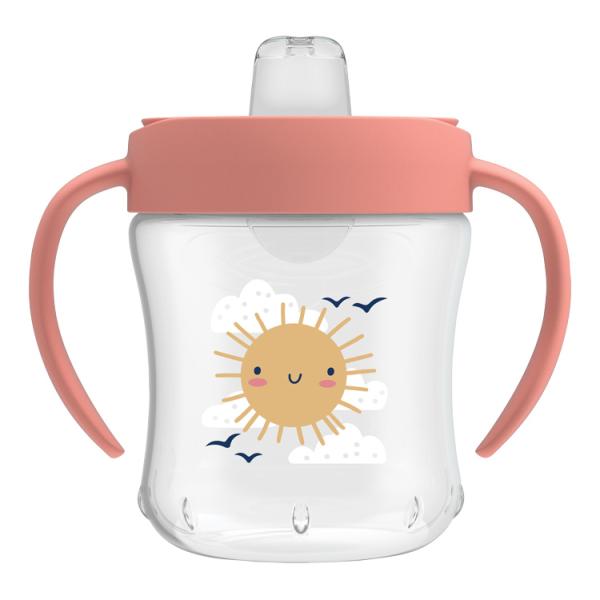 Dr. Brown’s První hrneček 180ml od 6 měsíců růžový Slunce