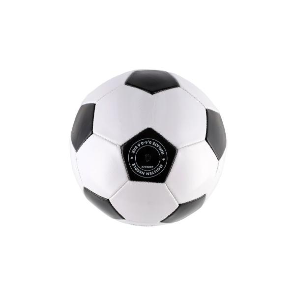 Fotbalový míč, šitá kůže 23cm vel. M 5 černo-bílý