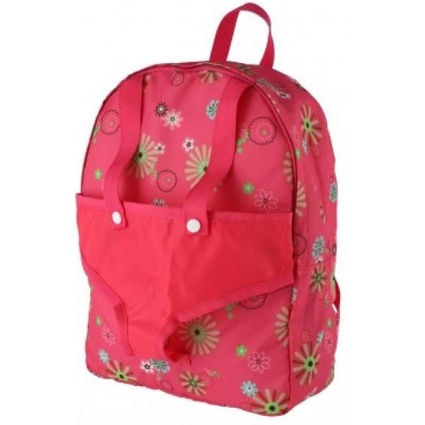 Batoh s nosítkem pro panenku látka 25x35x10cm