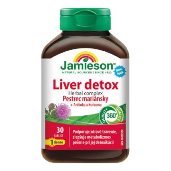 Jamieson Liver Detox Complesso Di Erbe – Cardo Mariano + Carciofo E Curcuma 30 Compresse-image